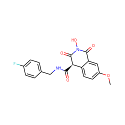 COc1ccc2c(c1)C(=O)N(O)C(=O)[C@@H]2C(=O)NCc1ccc(F)cc1 ZINC000169349216