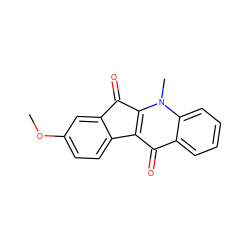 COc1ccc2c(c1)C(=O)c1c-2c(=O)c2ccccc2n1C ZINC000473153281