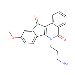 COc1ccc2c(c1)C(=O)c1c-2n(CCCN)c(=O)c2ccccc12 ZINC000028711245