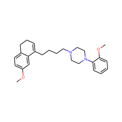 COc1ccc2c(c1)C(CCCCN1CCN(c3ccccc3OC)CC1)=CCC2 ZINC000013740667