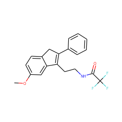 COc1ccc2c(c1)C(CCNC(=O)C(F)(F)F)=C(c1ccccc1)C2 ZINC000000841083