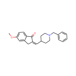 COc1ccc2c(c1)C/C(=C/C1CCN(Cc3ccccc3)CC1)C2=O ZINC000215460618