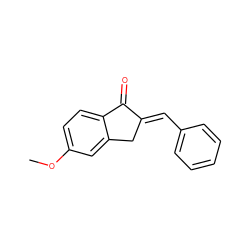 COc1ccc2c(c1)C/C(=C\c1ccccc1)C2=O ZINC000196341100