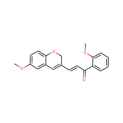 COc1ccc2c(c1)C=C(/C=C/C(=O)c1ccccc1OC)CO2 ZINC000096907860