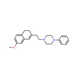 COc1ccc2c(c1)C=C(CCN1CCN(c3ccccc3)CC1)CC2 ZINC000013760540