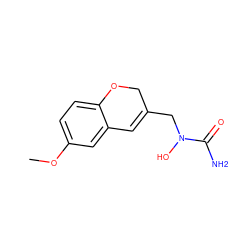 COc1ccc2c(c1)C=C(CN(O)C(N)=O)CO2 ZINC000013833862