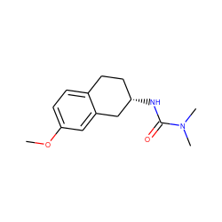 COc1ccc2c(c1)C[C@@H](NC(=O)N(C)C)CC2 ZINC000653747423