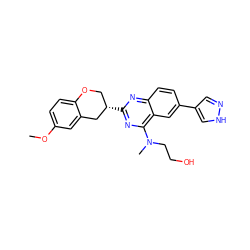 COc1ccc2c(c1)C[C@@H](c1nc(N(C)CCO)c3cc(-c4cn[nH]c4)ccc3n1)CO2 ZINC000066099987