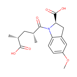 COc1ccc2c(c1)C[C@H](C(=O)O)N2C(=O)[C@H](C)C[C@@H](C)C(=O)O ZINC000028264635