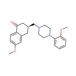 COc1ccc2c(c1)C[C@H](CN1CCN(c3ccccc3OC)CC1)CC2=O ZINC000013589193