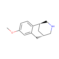 COc1ccc2c(c1)C[C@H]1CNC[C@H]2C1 ZINC000101020690