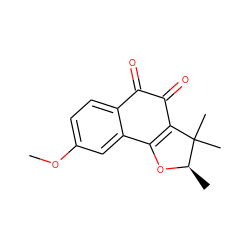 COc1ccc2c(c1)C1=C(C(=O)C2=O)C(C)(C)[C@@H](C)O1 ZINC000299854952