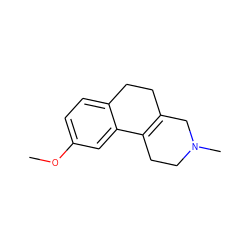 COc1ccc2c(c1)C1=C(CC2)CN(C)CC1 ZINC000013455415