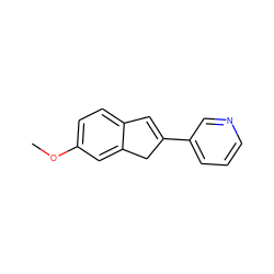 COc1ccc2c(c1)CC(c1cccnc1)=C2 ZINC000038258990