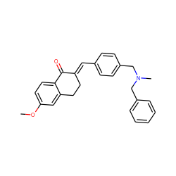 COc1ccc2c(c1)CC/C(=C\c1ccc(CN(C)Cc3ccccc3)cc1)C2=O ZINC000045367138