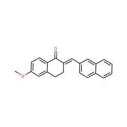 COc1ccc2c(c1)CC/C(=C\c1ccc3ccccc3c1)C2=O ZINC000004826262