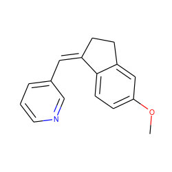 COc1ccc2c(c1)CC/C2=C/c1cccnc1 ZINC000100056320