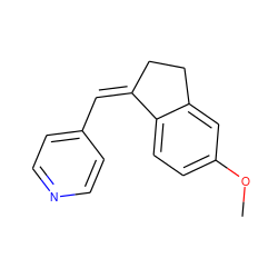 COc1ccc2c(c1)CC/C2=C/c1ccncc1 ZINC000100056335