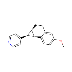 COc1ccc2c(c1)CC[C@@H]1[C@H](c3ccncc3)[C@H]21 ZINC000013741589