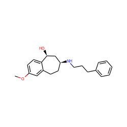 COc1ccc2c(c1)CC[C@H](NCCCc1ccccc1)C[C@@H]2O ZINC000299840285