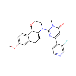 COc1ccc2c(c1)CC[C@H]1[C@H]2OCCN1c1nc(-c2ccncc2F)cc(=O)n1C ZINC000043175864