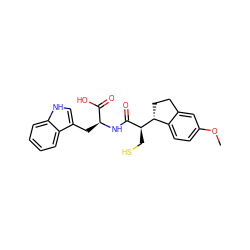 COc1ccc2c(c1)CC[C@H]2[C@@H](CS)C(=O)N[C@@H](Cc1c[nH]c2ccccc12)C(=O)O ZINC000013444210