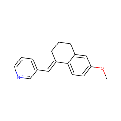 COc1ccc2c(c1)CCC/C2=C\c1cccnc1 ZINC000013610789