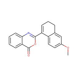 COc1ccc2c(c1)CCC=C2c1nc2ccccc2c(=O)o1 ZINC000000007586