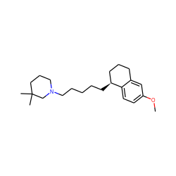 COc1ccc2c(c1)CCC[C@@H]2CCCCCN1CCCC(C)(C)C1 ZINC000013781291