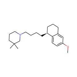 COc1ccc2c(c1)CCC[C@@H]2CCCCN1CCCC(C)(C)C1 ZINC000013678045