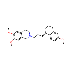 COc1ccc2c(c1)CCC[C@@H]2CCCN1CCc2cc(OC)c(OC)cc2C1 ZINC000029059707