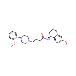 COc1ccc2c(c1)CCC[C@@H]2NC(=O)CCCN1CCN(c2ccccc2OC)CC1 ZINC000013586511