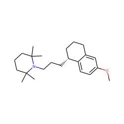 COc1ccc2c(c1)CCC[C@H]2CCCN1C(C)(C)CCCC1(C)C ZINC000095598662