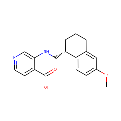 COc1ccc2c(c1)CCC[C@H]2CNc1cnccc1C(=O)O ZINC000217100960