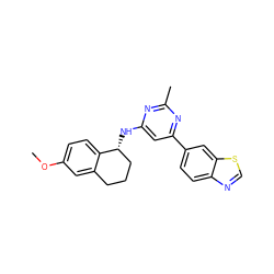 COc1ccc2c(c1)CCC[C@H]2Nc1cc(-c2ccc3ncsc3c2)nc(C)n1 ZINC000141855539