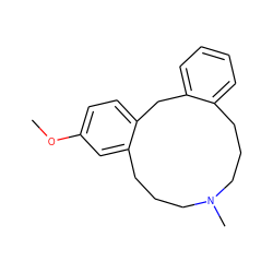 COc1ccc2c(c1)CCCN(C)CCCc1ccccc1C2 ZINC000028711633