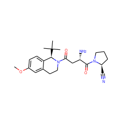 COc1ccc2c(c1)CCN(C(=O)C[C@H](N)C(=O)N1CCC[C@H]1C#N)[C@@H]2C(C)(C)C ZINC000028475031