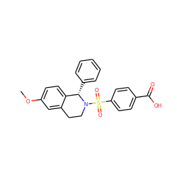 COc1ccc2c(c1)CCN(S(=O)(=O)c1ccc(C(=O)O)cc1)[C@H]2c1ccccc1 ZINC000115731361