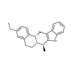 COc1ccc2c(c1)CCN1[C@H]2Cc2c([nH]c3ccccc23)[C@H]1C ZINC000209365810