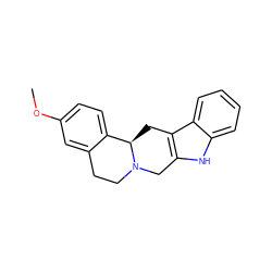 COc1ccc2c(c1)CCN1Cc3[nH]c4ccccc4c3C[C@H]21 ZINC000071769142