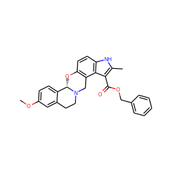 COc1ccc2c(c1)CCN1Cc3c(ccc4[nH]c(C)c(C(=O)OCc5ccccc5)c34)O[C@@H]21 ZINC000013474832