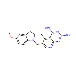 COc1ccc2c(c1)CCN2Cc1cnc2nc(N)nc(N)c2c1C ZINC000008536381