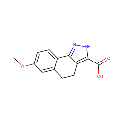 COc1ccc2c(c1)CCc1c-2n[nH]c1C(=O)O ZINC000004004085