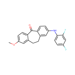 COc1ccc2c(c1)CCc1cc(Nc3ccc(F)cc3F)ccc1C2=O ZINC000095571943