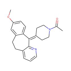 COc1ccc2c(c1)CCc1cccnc1C2=C1CCN(C(C)=O)CC1 ZINC000011495137