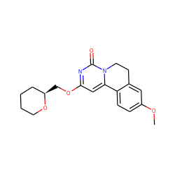 COc1ccc2c(c1)CCn1c-2cc(OC[C@@H]2CCCCO2)nc1=O ZINC000209703295