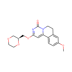 COc1ccc2c(c1)CCn1c-2cc(OC[C@@H]2COCCO2)nc1=O ZINC000142936475