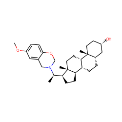 COc1ccc2c(c1)CN([C@H](C)[C@@H]1CC[C@@H]3[C@H]4CC[C@H]5C[C@@H](O)CC[C@@]5(C)[C@H]4CC[C@]31C)CO2 ZINC000008681646
