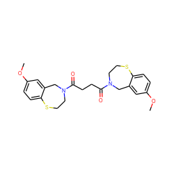 COc1ccc2c(c1)CN(C(=O)CCC(=O)N1CCSc3ccc(OC)cc3C1)CCS2 ZINC000035283061