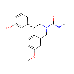 COc1ccc2c(c1)CN(C(=O)N(C)C)C[C@H]2c1cccc(O)c1 ZINC000038156062